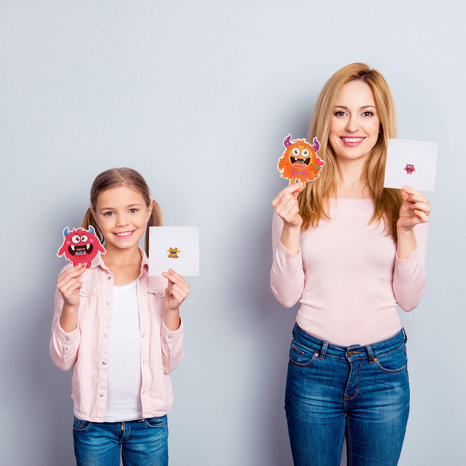 36-Piece Valentine's Day Greeting Cards Set with Envelopes & Stickers - Cute Classroom Exchange Cards for Kids, Boys & Girls - Perfect for School Parties, Valentine's Day Favors & Classroom Activities