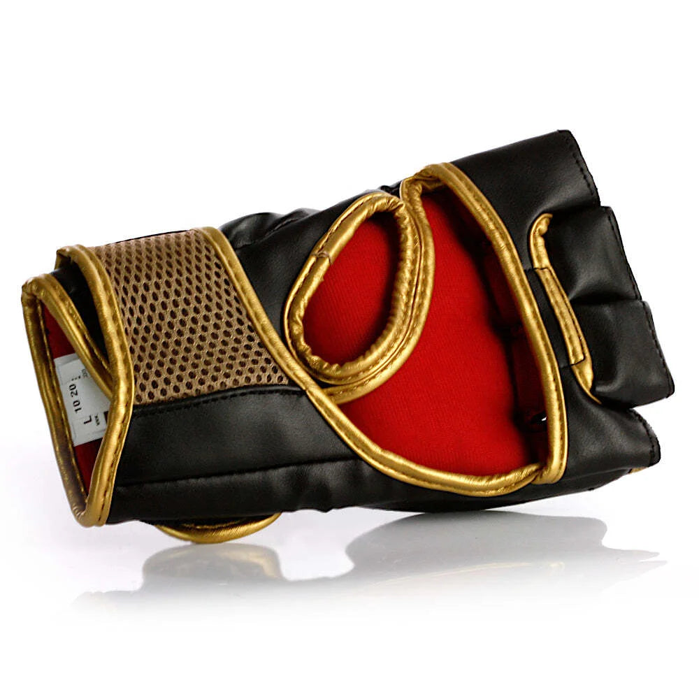 Premium MMA Gloves for Training & Sparring - Urban Black/Gold Design - Ideal for Boxing, Kickboxing & MMA Fighters