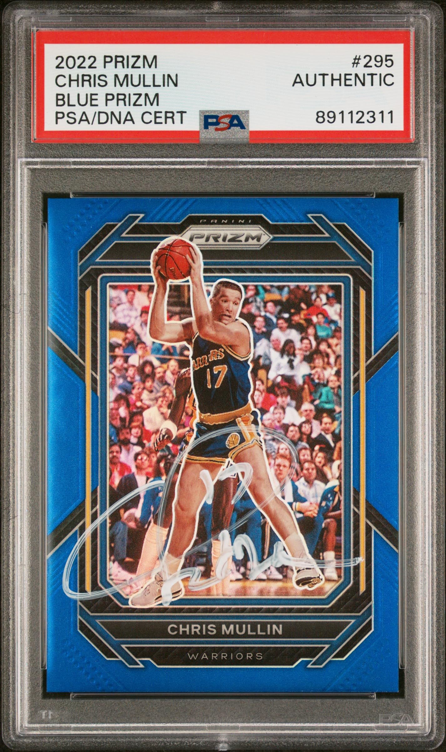 2022 Panini Blue Prizm Chris Mullin #295 Autographed Basketball Card PSA Certified - Perfect for NBA Memorabilia Collectors & Golden State Warriors Fans
