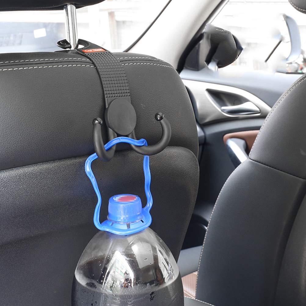 2-Pack Car Backpack Hanger Hooks - Heavy Duty Headrest Hooks for Vehicle Organizer, Grocery Bags & Travel Accessories - Perfect for Road Trips, Commuting & Shopping