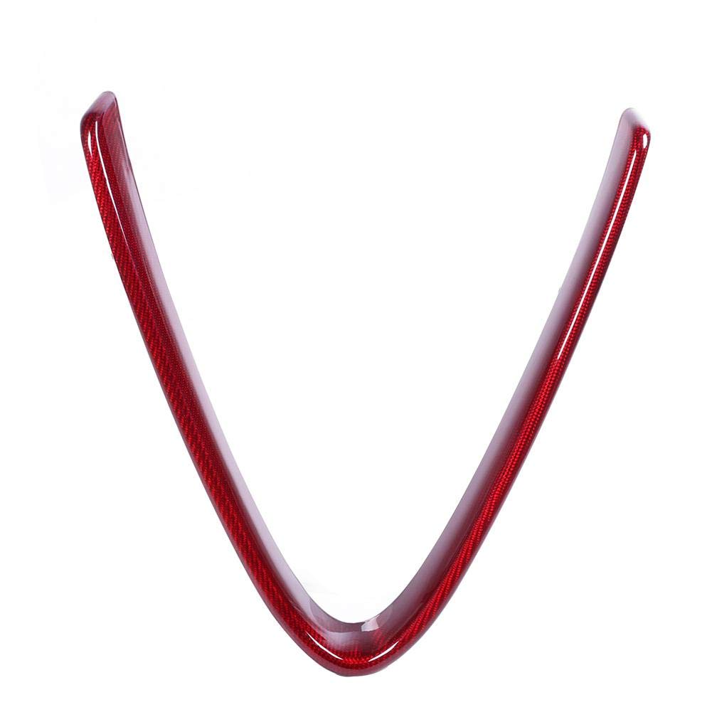 Carbon Fiber Front Grille Trim Cover for Alfa Romeo Giulia 2017-2022 | V-Shaped Red Grill Upgrade | Enhanced Sporty Look for Street & Show Cars