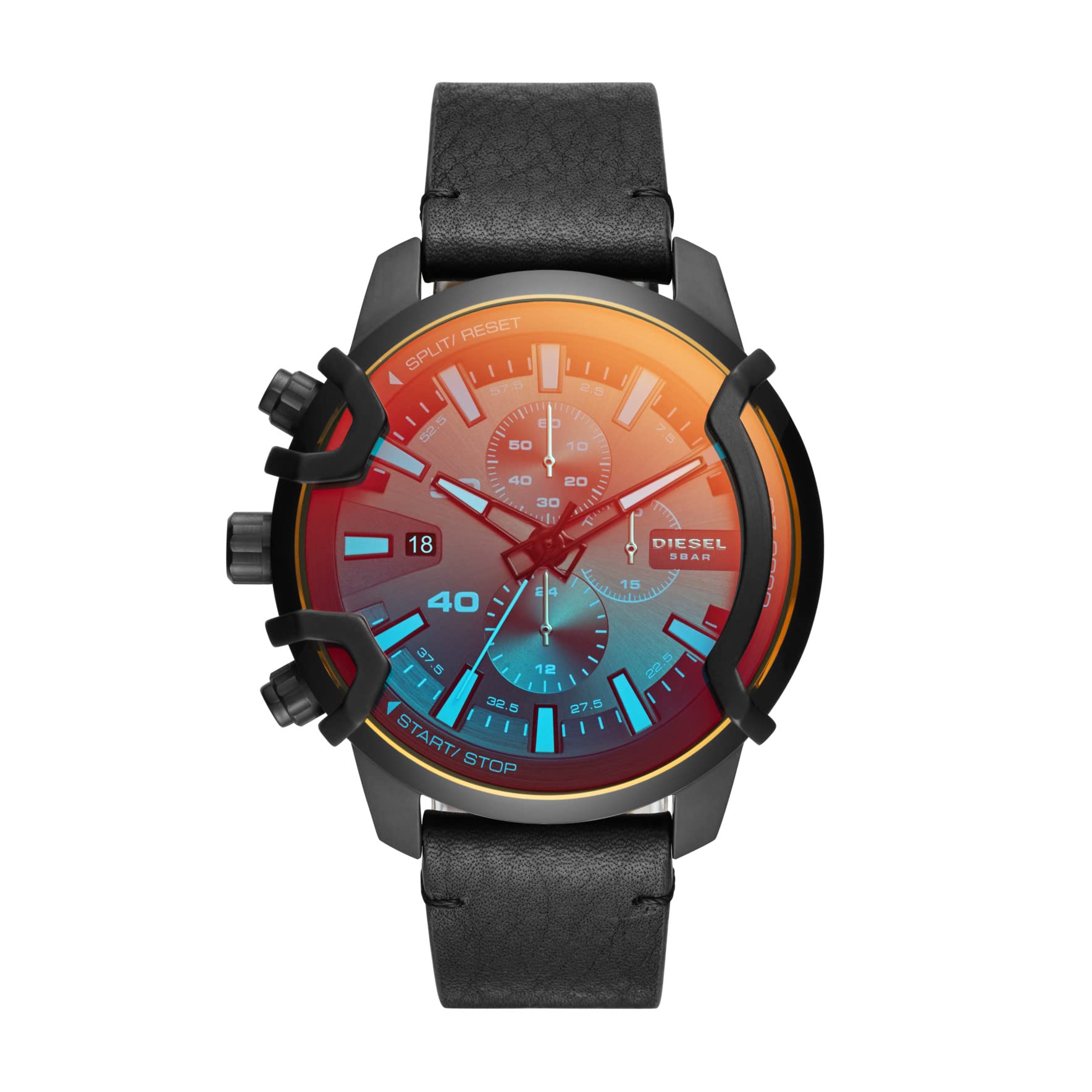 Diesel Men's Griffed Stainless Steel Chronograph Quartz Watch - Stylish Casual & Business Timepiece for Everyday Wear