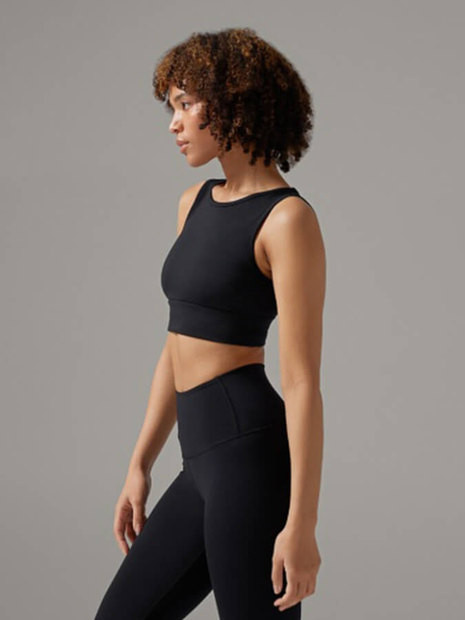 Tavi Agility Women's Sports Bra - High Support Workout Bra for Running & Yoga - Breathable & Moisture Wicking Activewear - Perfect for Gym, Fitness & Daily Wear (Ebony)