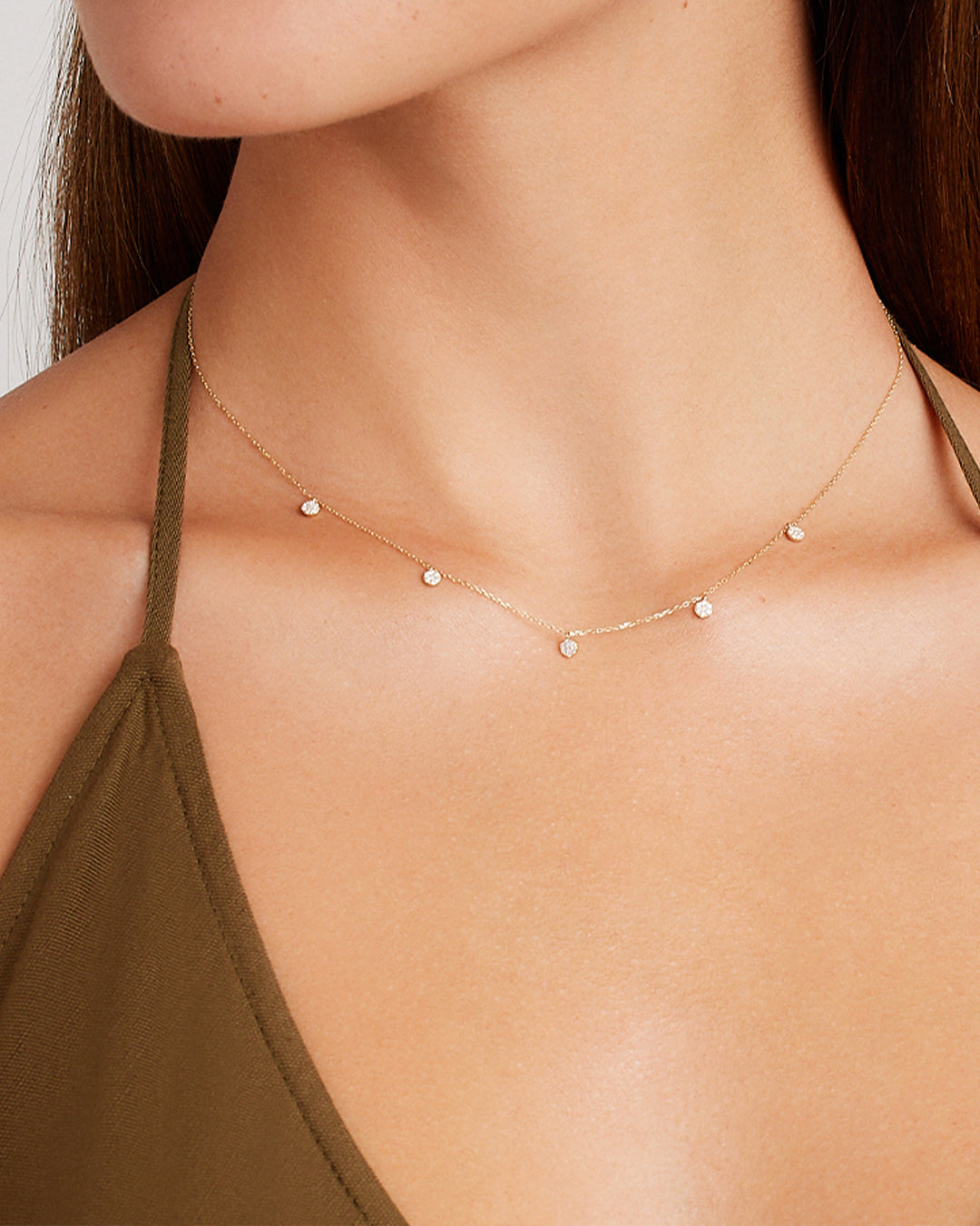 Diamond Pavé Flutter Necklace - Elegant 14K Gold Layered Necklace for Women | Perfect for Weddings, Date Nights & Special Occasions