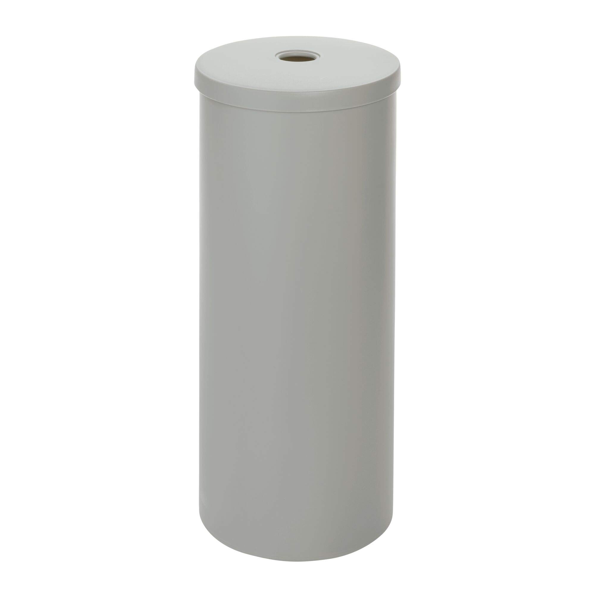 iDesign Cade Toilet Paper Holder - Space Saving Tissue Roll Storage Canister Organizer for Bathroom, Closet, Office, Guest Room & Kids Room - Matte Gray - Perfect for Home Organization & Small Spaces