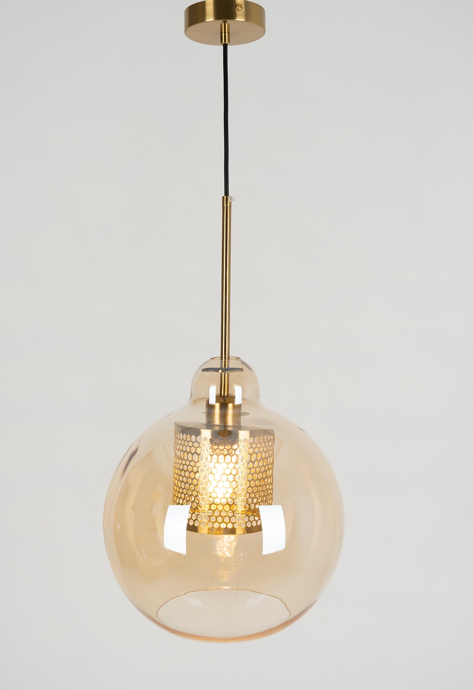 Chiswick Glass Pendant Light - Modern Hanging Ceiling Lamp for Kitchen Island, Dining Room & Bedroom Lighting