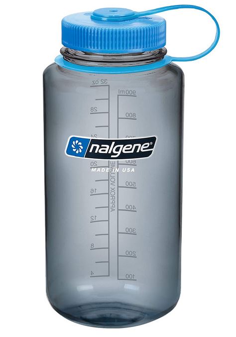 Nalgene 32oz Wide Mouth Water Bottle - BPA Free, Leak Proof & Durable for Outdoor, Gym & Travel | Sustainable Tritan Plastic
