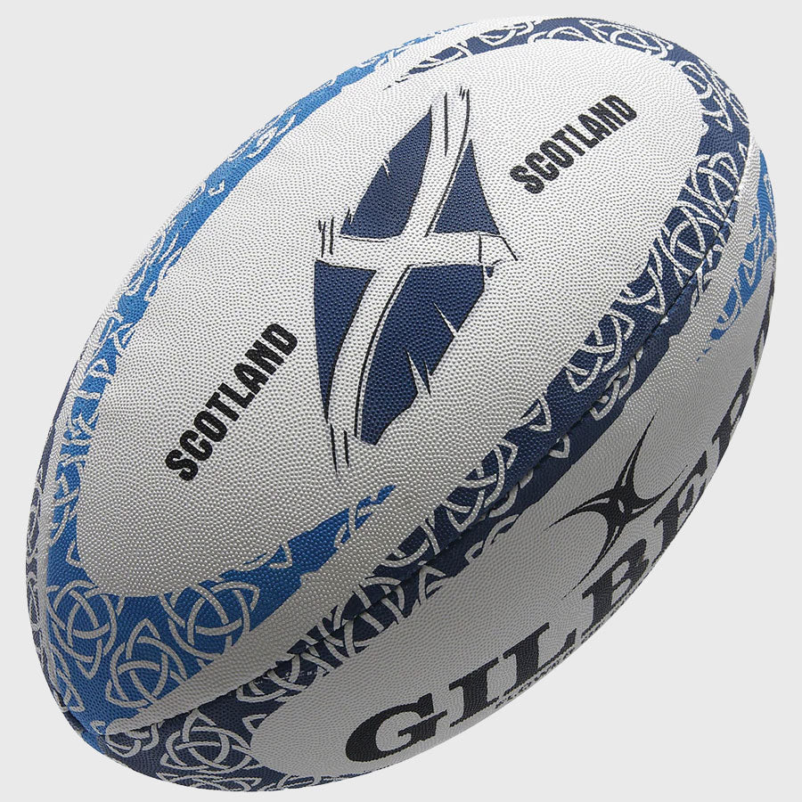 Gilbert Flower of Scotland Rugby Ball - Official Match Size & Grip for Training, Games, and Fan Support - Perfect for Rugby Practice, Matches, and Scotland Team Fans