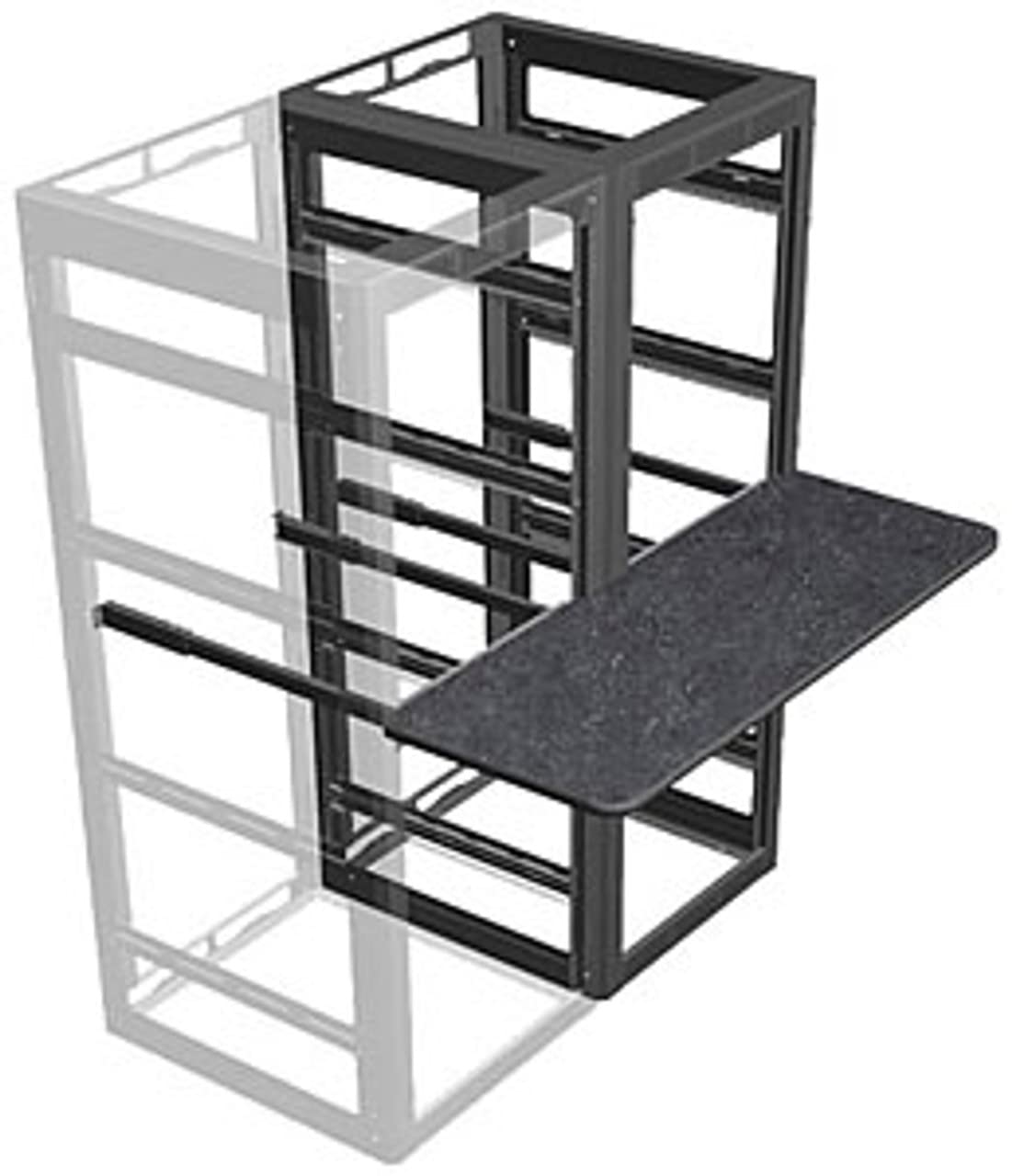 3-Bay Heavy Duty Work Surface Shelf for MRK Series Rack Mounts - 24