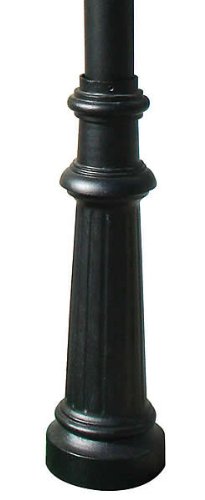 Bronze Mailbox with Post Fluted Base & Solar Light - Includes 3 Address Plates - Perfect for Home, Garden, and Driveway Security