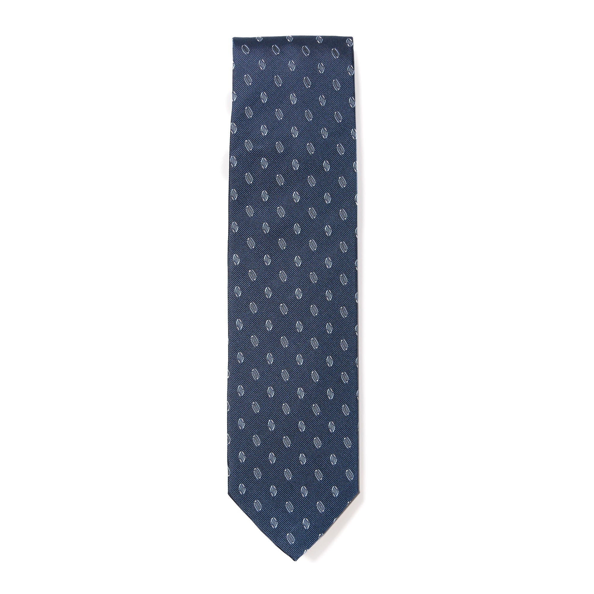 HENRY SARTORIAL X CANTINI Olive & White Woven Silk Tie for Men - Premium Business, Wedding & Formal Occasion Accessories