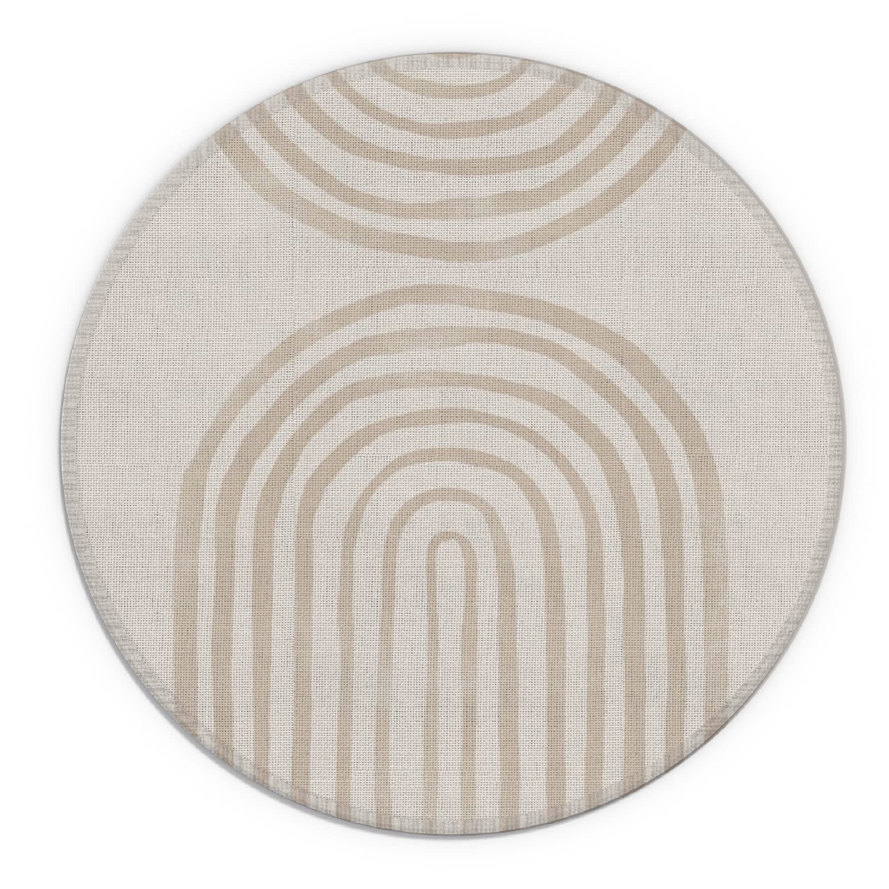Knibeo Rainbow Boho Mouse Pad - 7.9 x 7.9 Inch Non-Slip Waterproof Rubber Desk Mat - Neutral Aesthetic Mousepad for Office & Home Decor - Perfect for Workstations, Gaming Setups & Boho Chic Workspaces