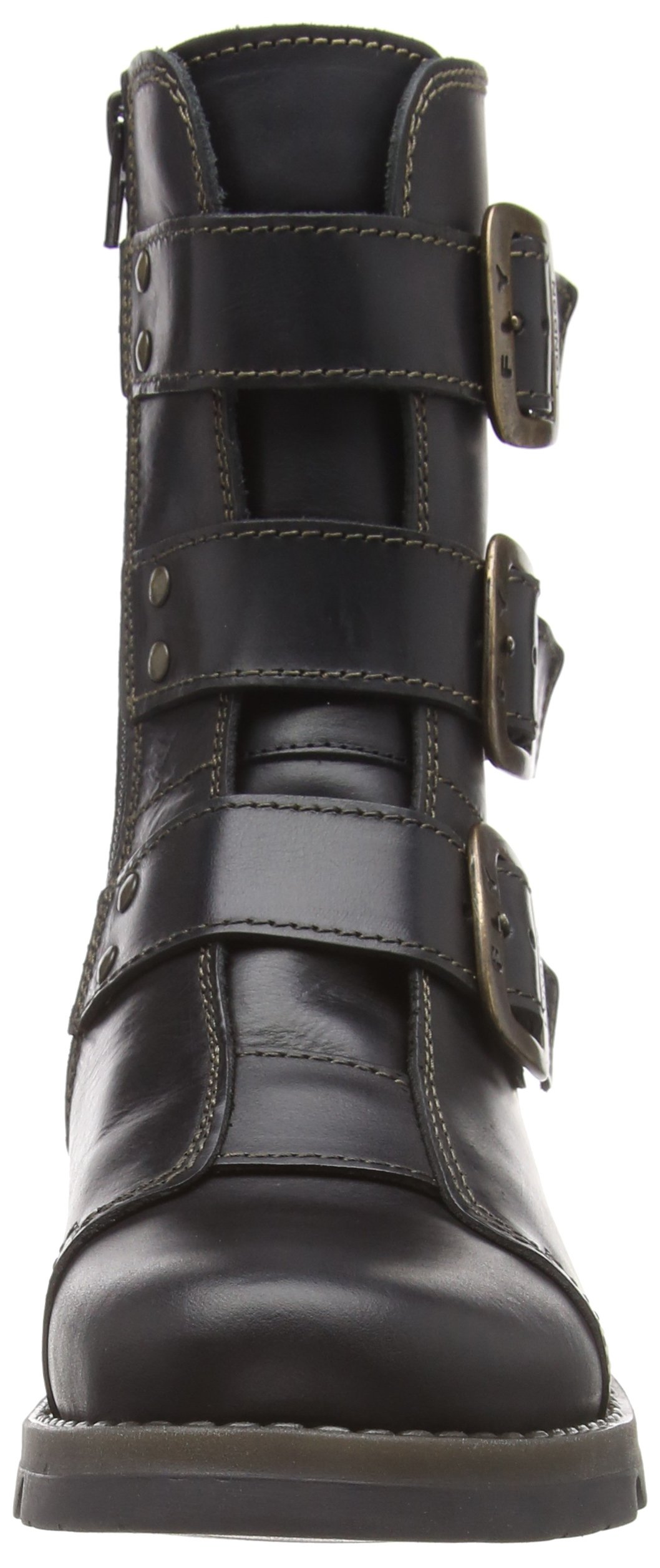 Fly London Women's Biker Boots - Stylish Ankle Boots for Women, Chunky Heel, Leather Motorcycle Boots | Perfect for Casual Outfits, Night Out & Fall Fashion