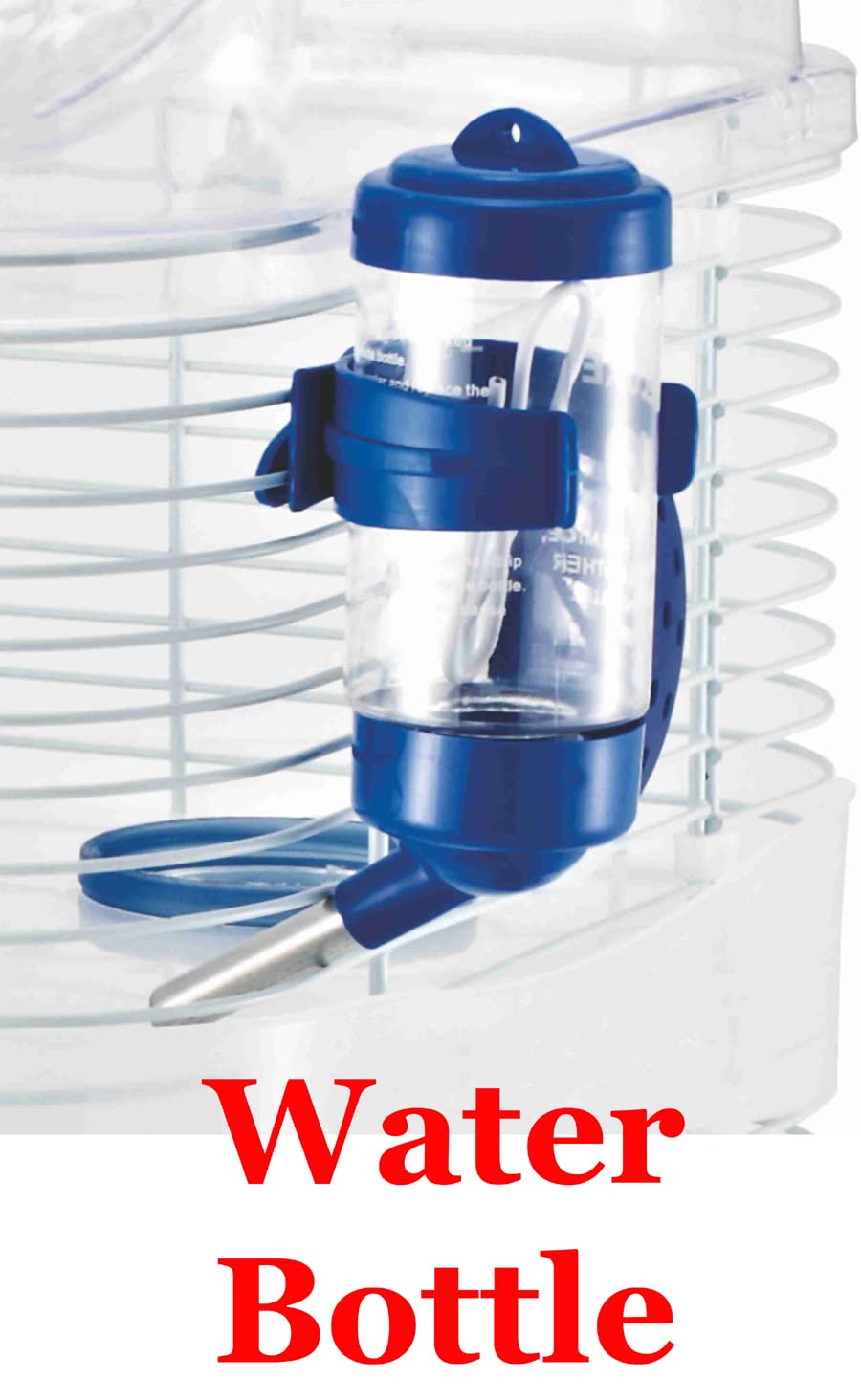 4-Floor Clear Acrylic Hamster Cage with Exercise Ball, Water Bottle & Food Bowl - Expandable & Customizable Habitat for Gerbils, Mice & Rodents - Perfect for Small Pet Homes & Play Areas
