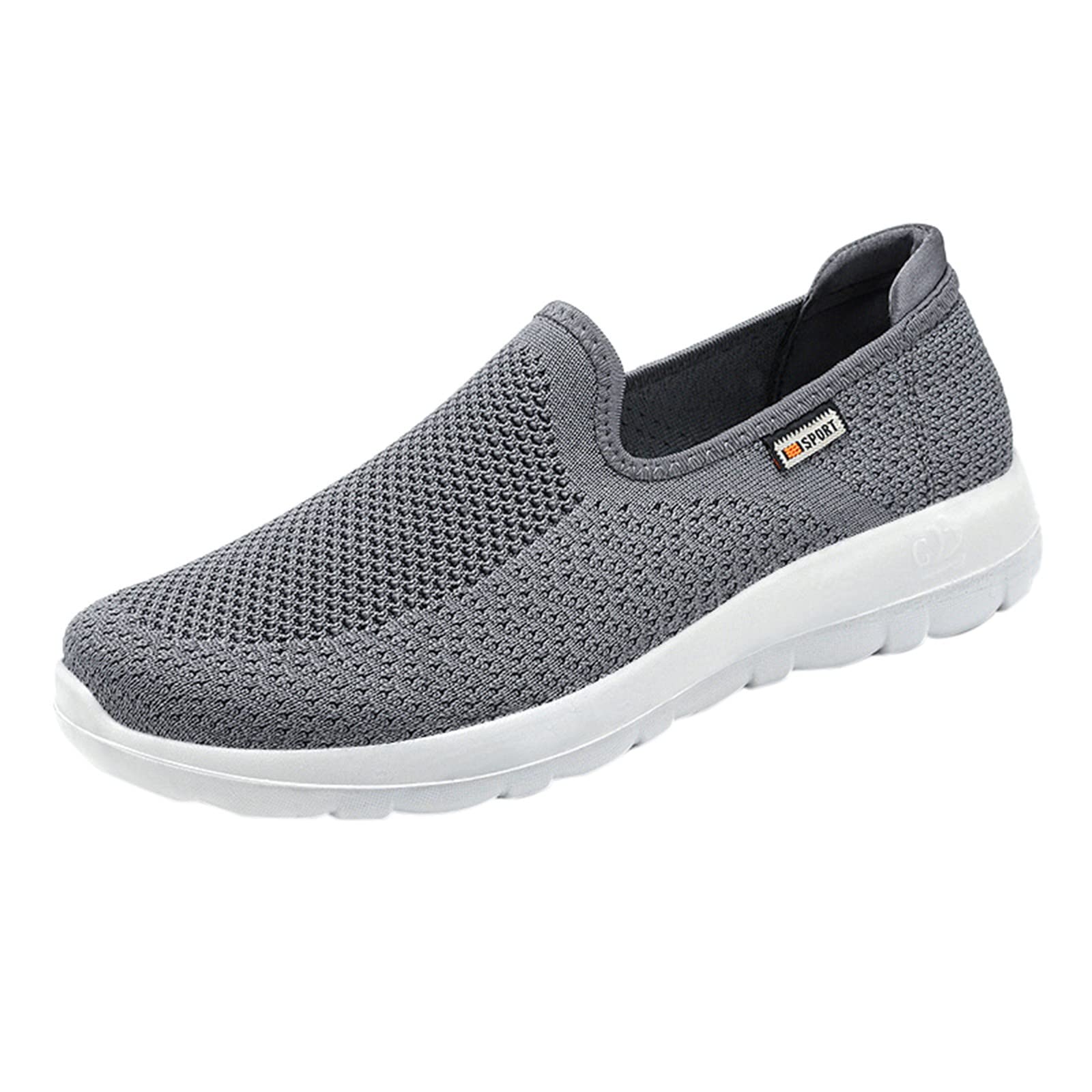 MLAGJSS Men's White Athletic Running Sneakers - Breathable Laceless Tennis Shoes for Men | Perfect for Jogging, Gym Workouts & Casual Wear