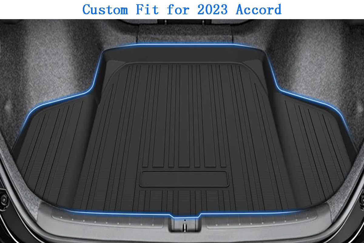 2023-2024-2025 Honda Accord Sedan & Hybrid Custom Fit 3D All-Weather Trunk Liner - Waterproof Cargo Mat Protector with Durable Flexible Tech for Car Accessories | Perfect for Road Trips, Grocery Hauling & Everyday Use