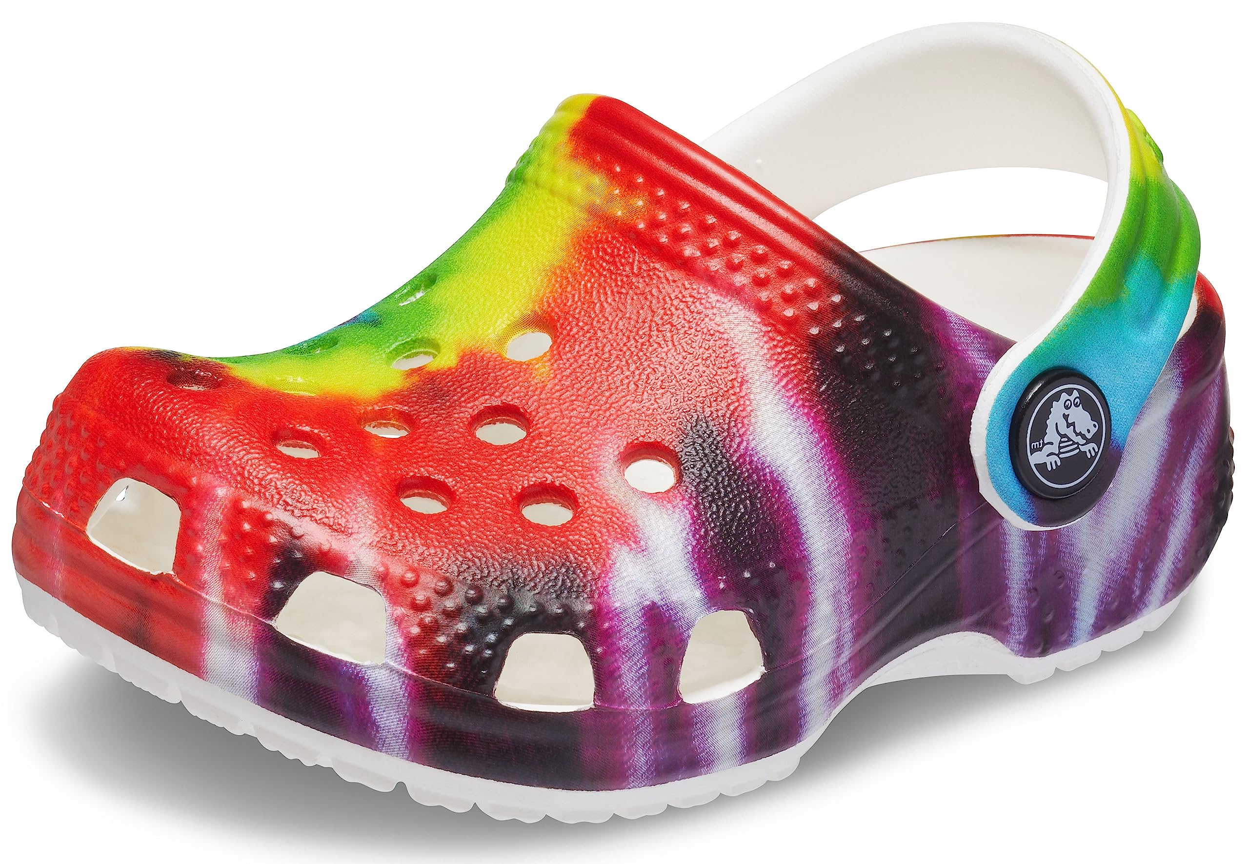 Crocs Unisex Kids Classic Tie-Dye Graphic Clogs - Comfortable Water Shoes for Toddlers & Little Big Kids - Perfect for Beach, Pool, and Outdoor Play