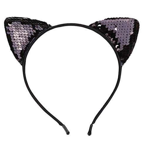 Owlike Sparkling Cat Ear Hair Band with Bowknot Pendant - Cute Women's Hair Accessories for Parties, Cosplay & Daily Fashion