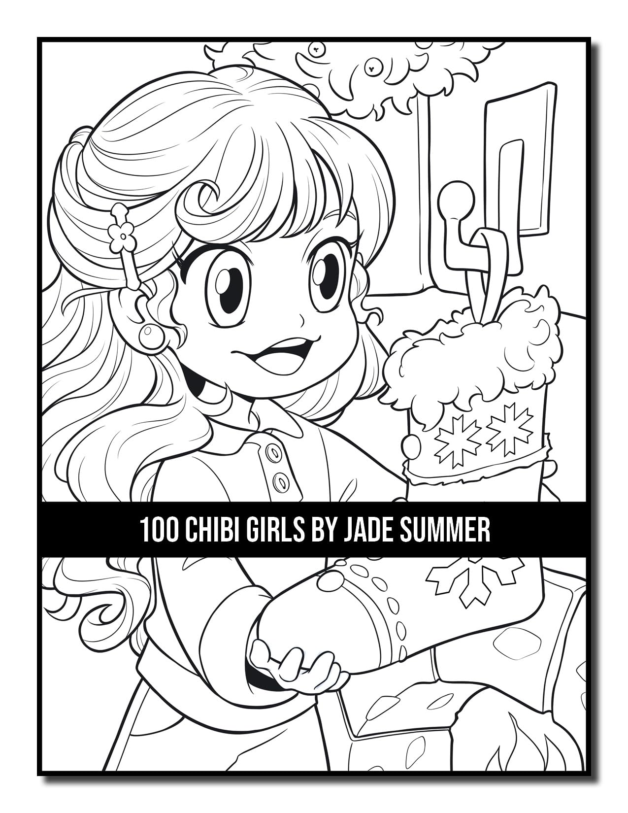 100 Chibi Girls: Cute & Fantasy Adult Coloring Book with Horror & Christmas Themes - Perfect for Stress Relief, Gifts & Creative Relaxation