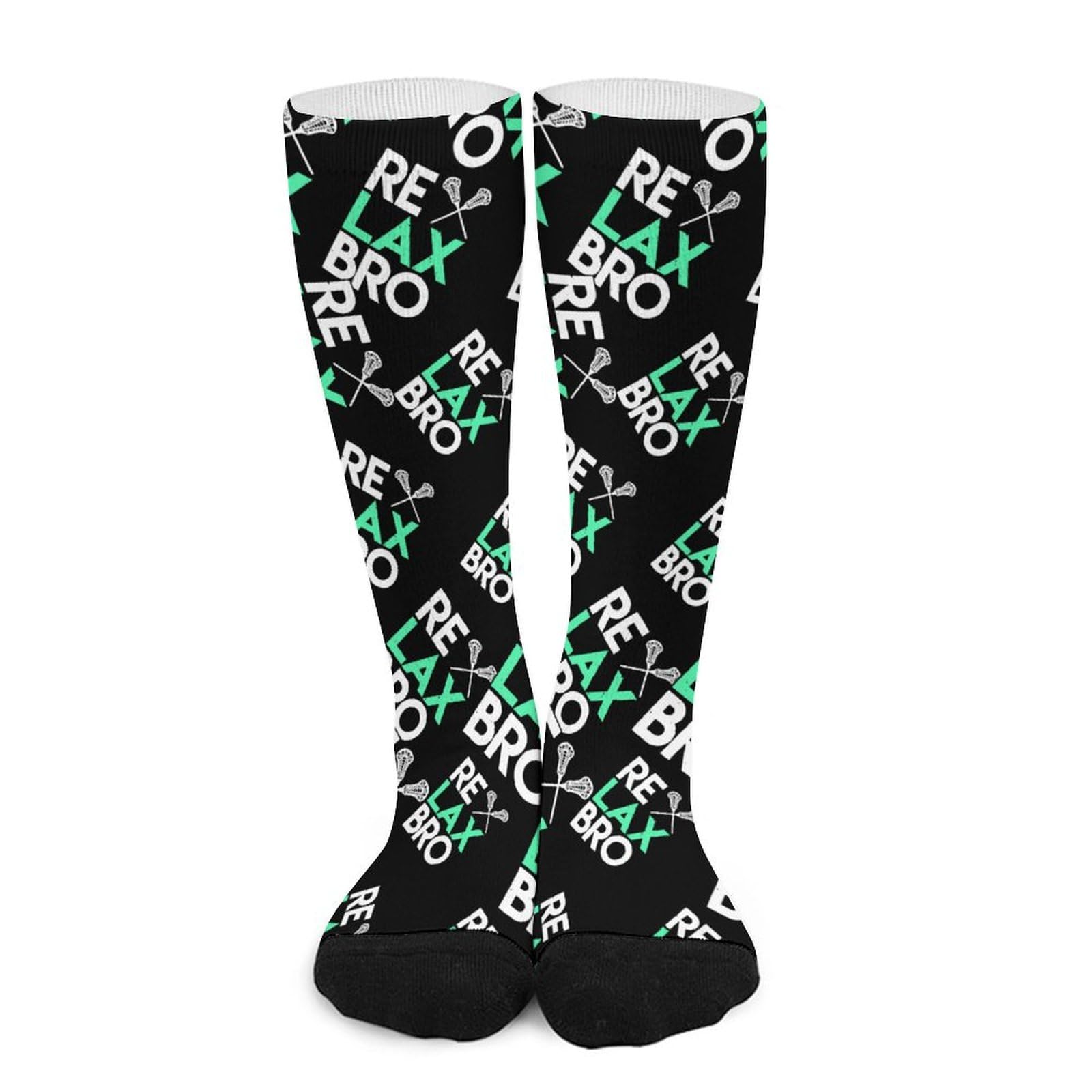 Relax Bro Lacrosse Over The Calf Socks for Men & Women - Lightweight Athletic Running Mid Socks - Perfect for Sports, Workouts & Casual Wear