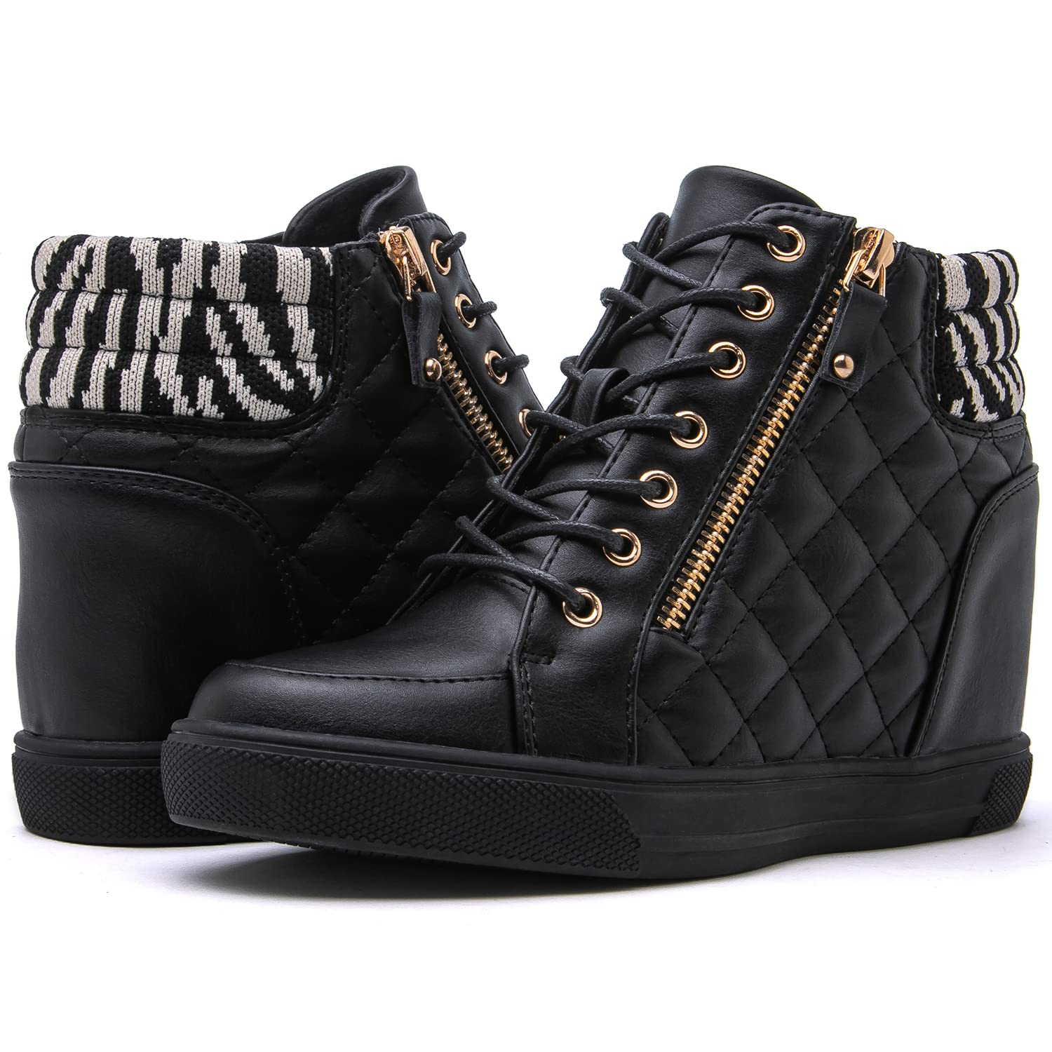 GLOBALWIN Women's Ankle Boots Wedge Sneakers - Comfortable Casual Shoes for Women | Perfect for Work, Walking & Everyday Wear