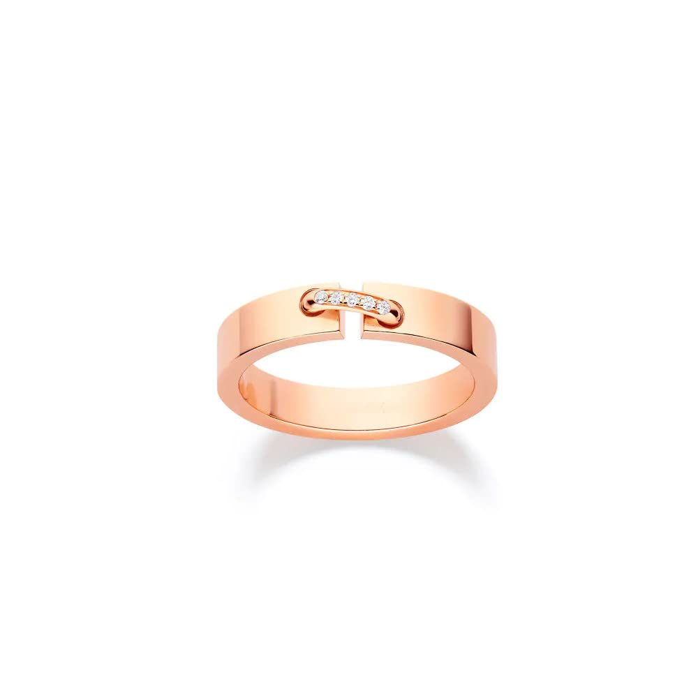 10K Rose Gold Moissanite Wedding Ring for Women - 4mm Comfort Fit Band, Elegant & Simple Design - Perfect for Engagement, Anniversary, and Everyday Wear