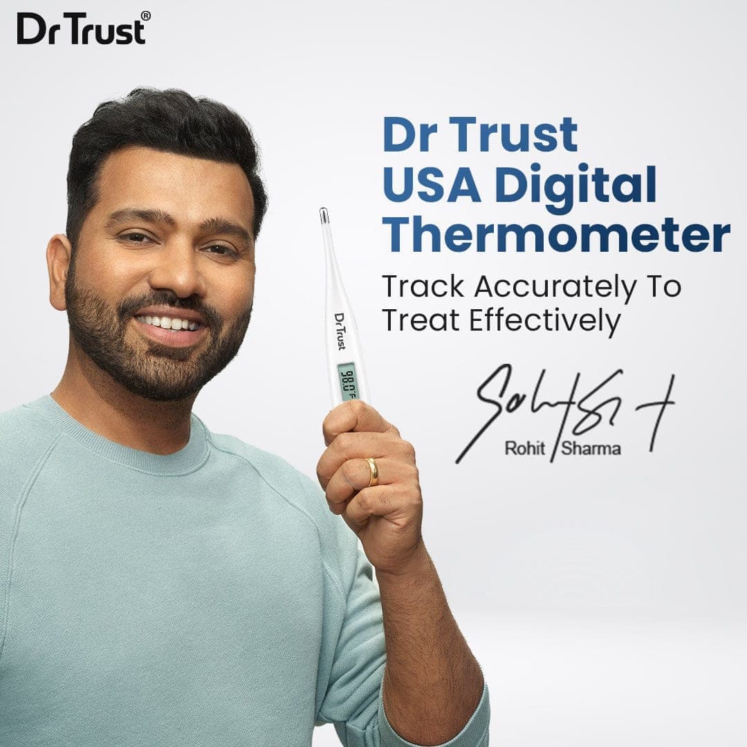 Dr Trust USA Digital Thermometer 605 - Fast & Accurate Fever Thermometer for Adults, Kids & Babies - Perfect for Home, Clinic & Travel Use