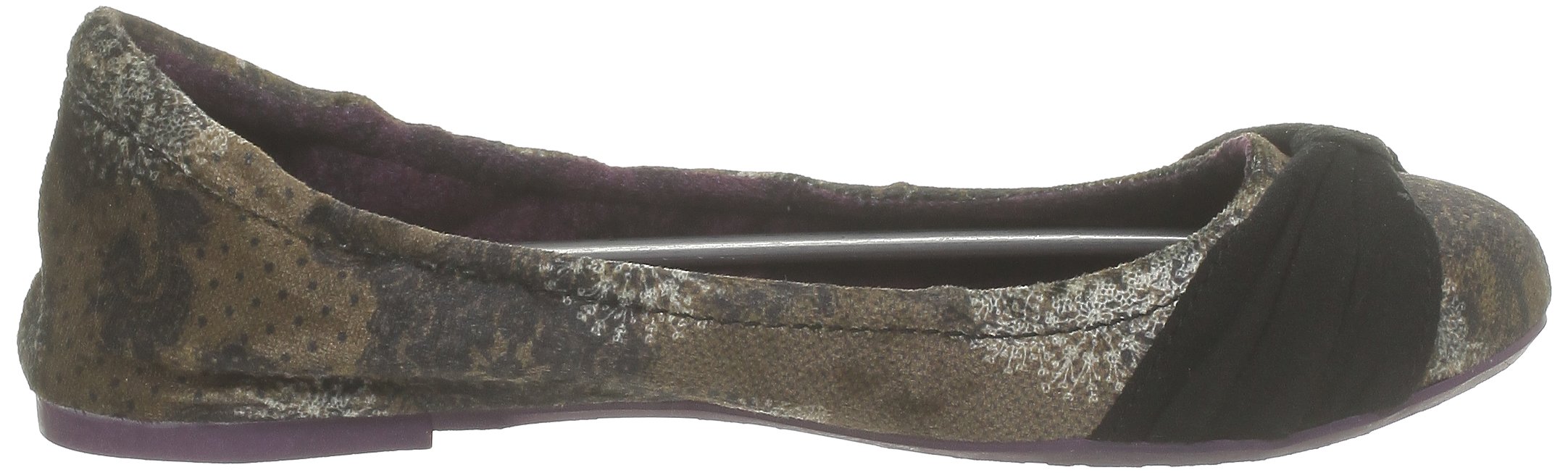 Desigual Women's Fresa Flats - Comfortable Brown Ballet Shoes for Casual Wear & Everyday Outfits