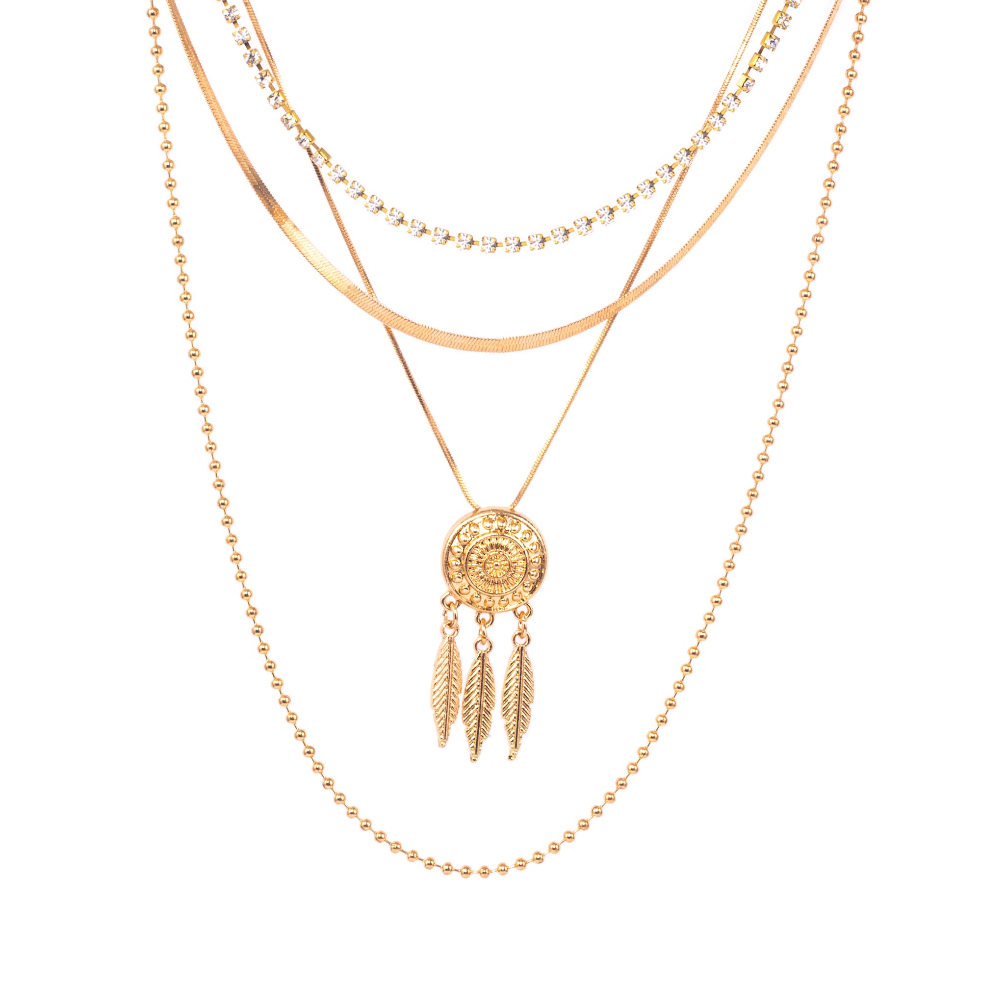Evil Eye Necklace for Women - Hamsa Hand Protection Pendant, Layered Gold Jewelry for Good Luck & Positive Energy | Perfect for Everyday Wear, Gifts & Spiritual Protection