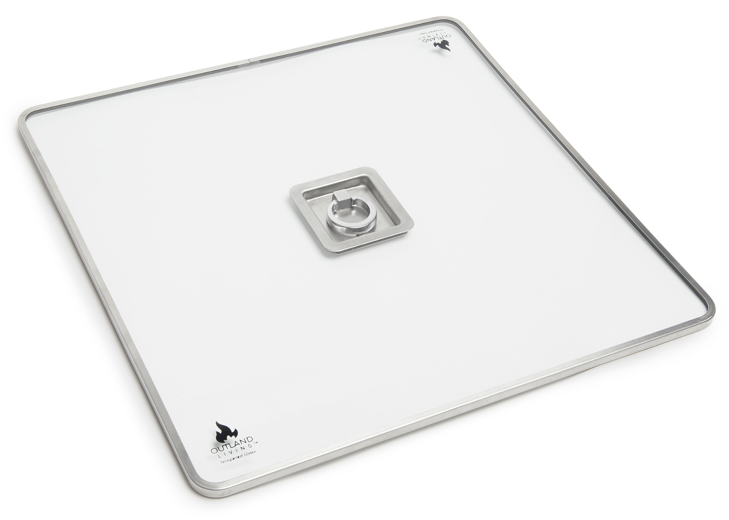 Outland Fire Table 3 Piece Square Accessory Set - Tempered Glass Lid Insert, Wind Guard Fence & UV Resistant Cover for 36-Inch Square Propane Fire Pits - Perfect for Outdoor Patio, Backyard & Camping Gatherings