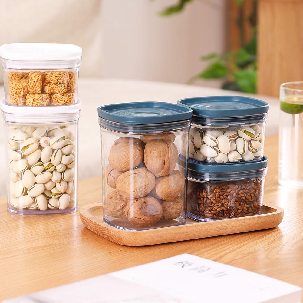 VALINK Plastic Food Storage Canister - Airtight Container for Coffee, Tea & Cereal - Kitchen & Pantry Organization