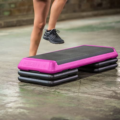 Original Aerobic Stepper Platform - Adjustable Home Workout Equipment with Risers | Stair Stepper for Exercise, Home Gym & Fitness Club Use | Perfect for Cardio Training, Step Aerobics & Full-Body Workouts