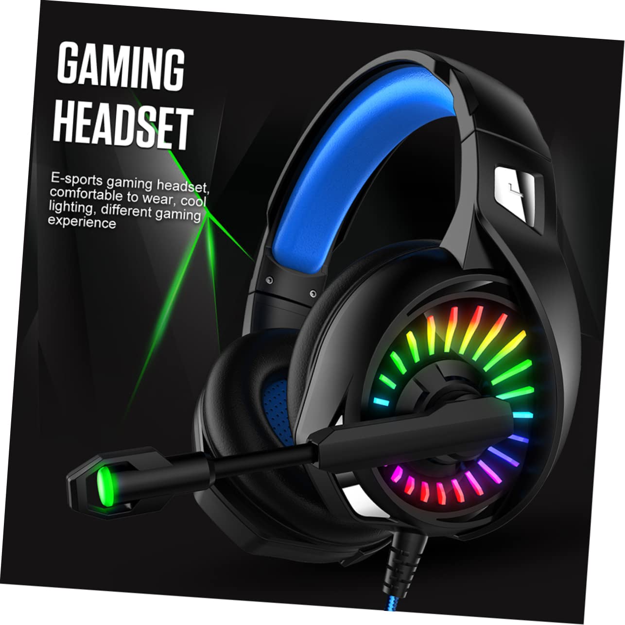 Gadpiparty 2 Pack Wired Headphones with Subwoofer - A20 Model in Black & Blue | Perfect for Gaming, Music, and Office Use