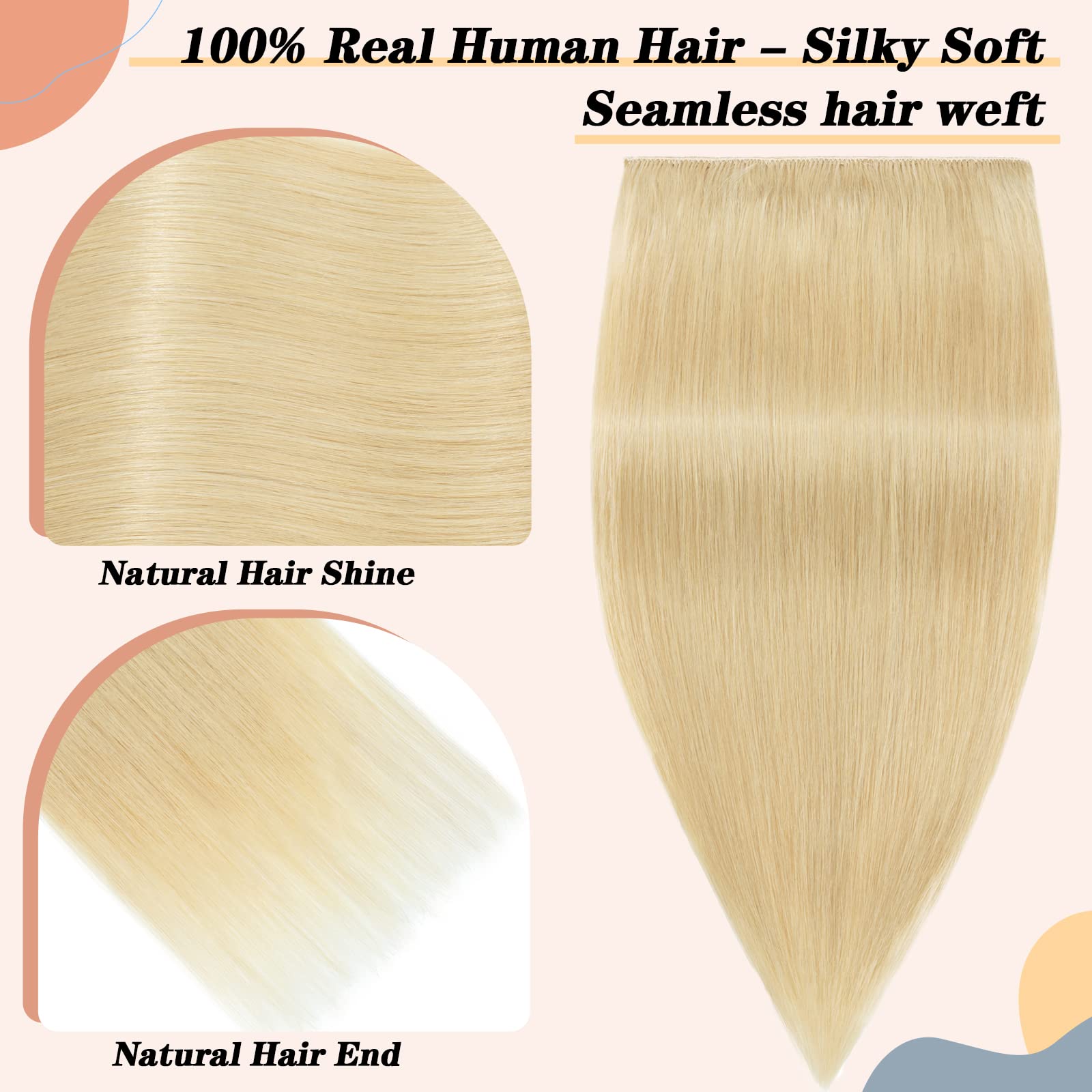S-noilite 100% Real Human Hair Clip-in Extensions - 22