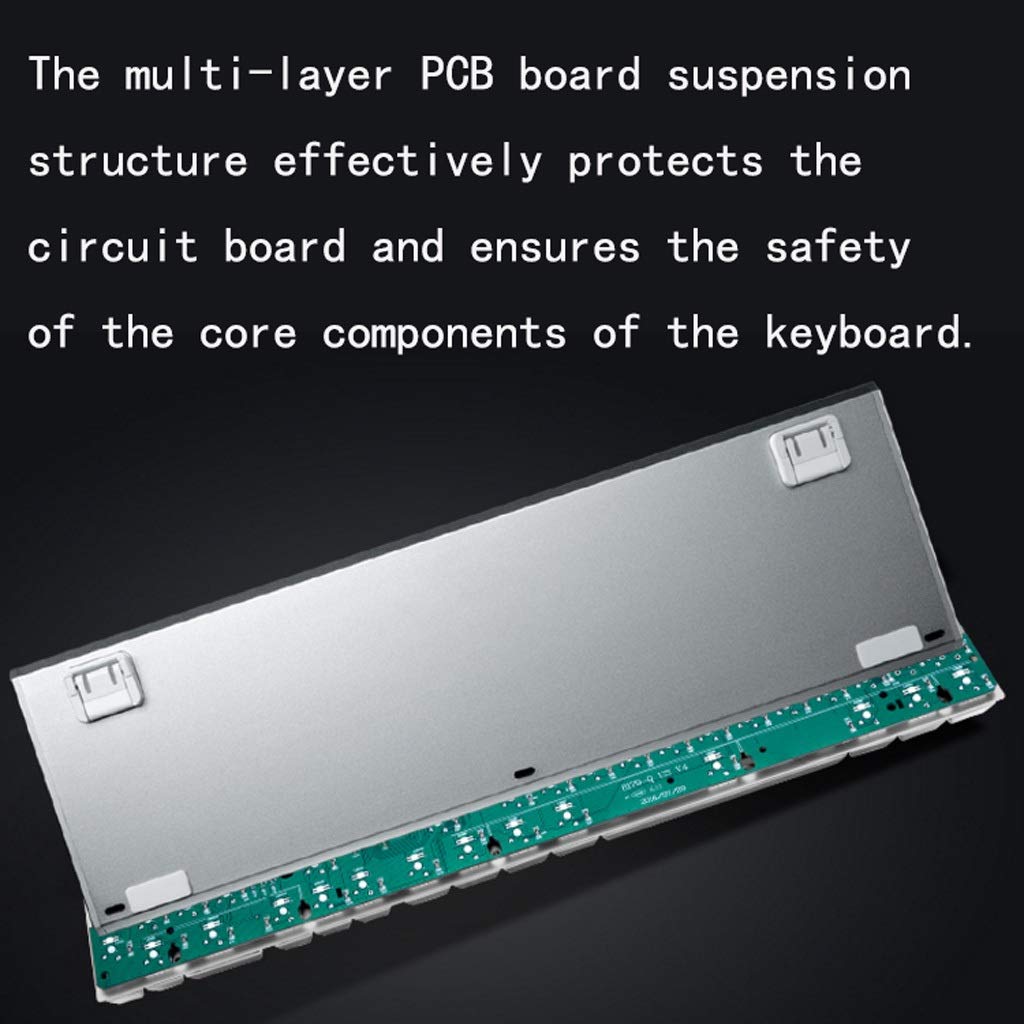 WYH Professional 104-Key Mechanical Gaming Keyboard with RGB Backlit, Ergonomic Design for PC Gamers - Perfect for Esports, Streaming & Office Work
