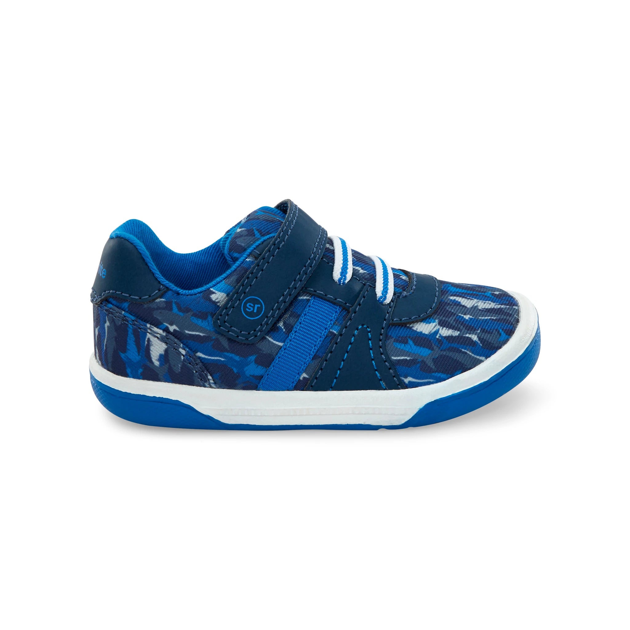Stride Rite Navy Shark Thompson Baby Sneakers - Comfortable & Durable Toddler Shoes for Boys & Girls | Perfect for First Walkers, Playtime & Everyday Wear