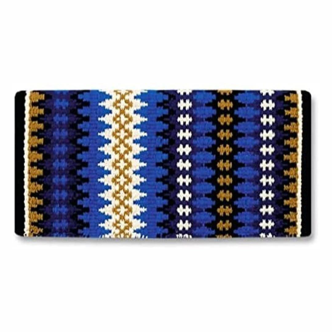 Mayatex Nova Wool Saddle Blanket - Premium Horse Riding Blanket for Western & English Equestrian - Perfect for Trail Rides, Shows & Ranch Work