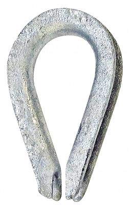 1/8 in. Steel Wire Rope Thimble - Crosby 1037256 (Pack of 20) - Heavy Duty Rigging, Marine & Industrial Applications