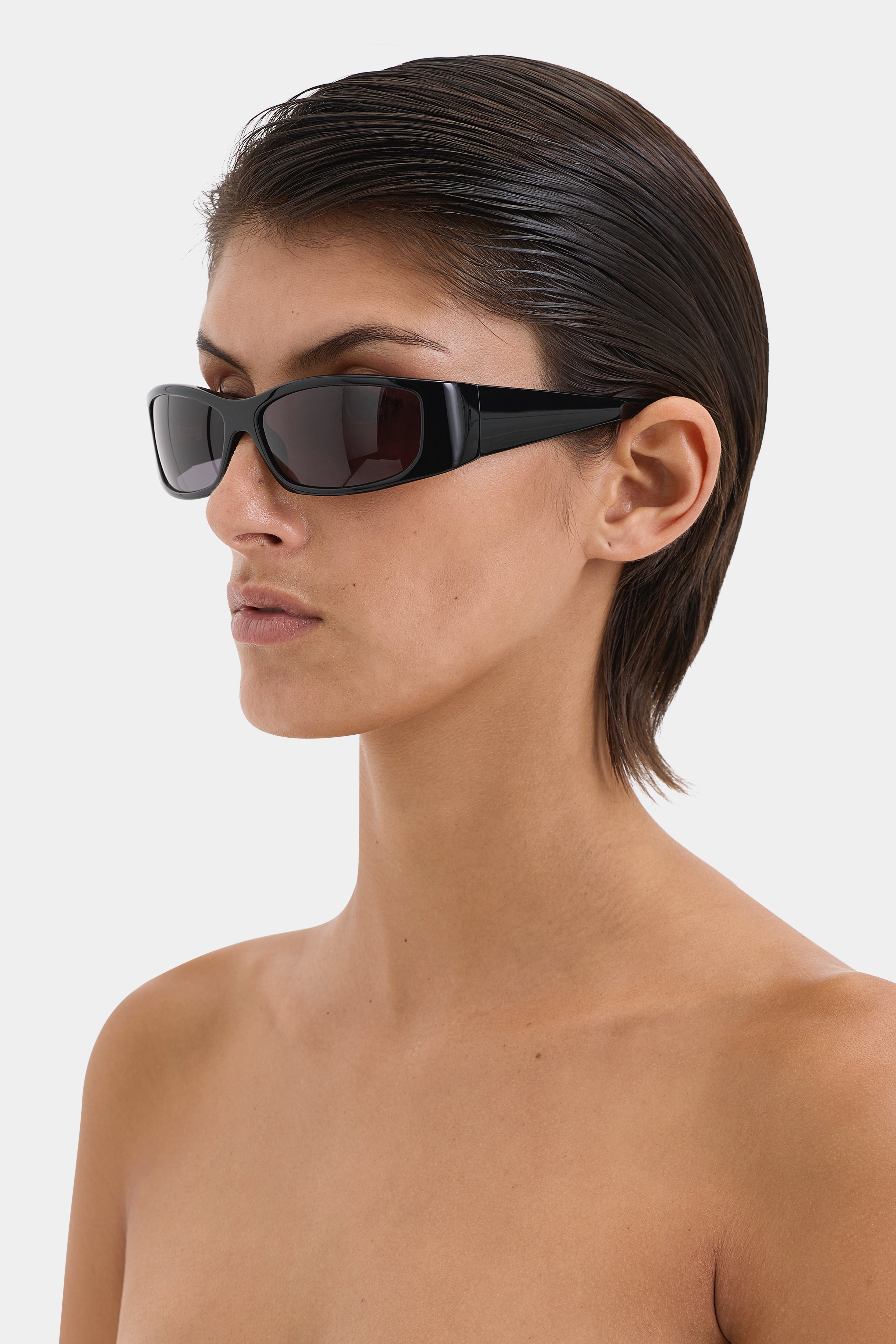 Fast & Stylish Black Sports Sunglasses - UV Protection for Running, Cycling & Outdoor Activities