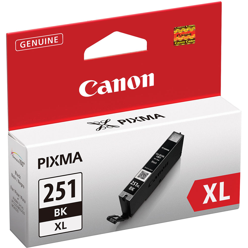 Canon CLI-251XL High Capacity Black Ink Cartridge - Compatible with PIXMA Printers - Ideal for Home, Office & Photo Printing