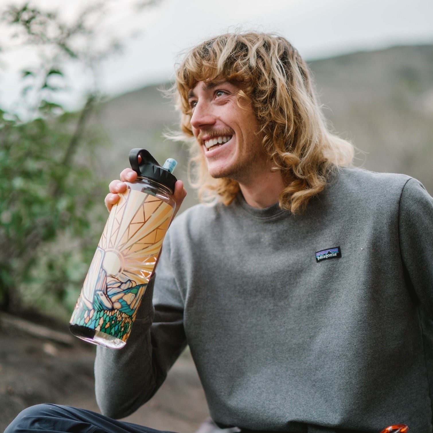Nalgene OG Honnold Foundation Water Bottle | 32oz & 48oz BPA-Free Tritan | Leak-Proof & Durable for Hiking, Camping, Gym & Outdoor Adventures