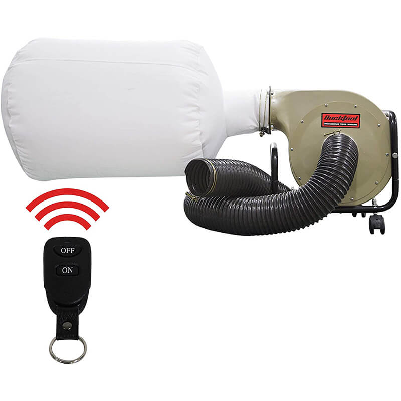 BUCKTOOL 1HP 6.5AMP Wall Mount Dust Collector - Powerful Workshop Air Filtration System for Woodworking, Metalworking, and DIY Projects