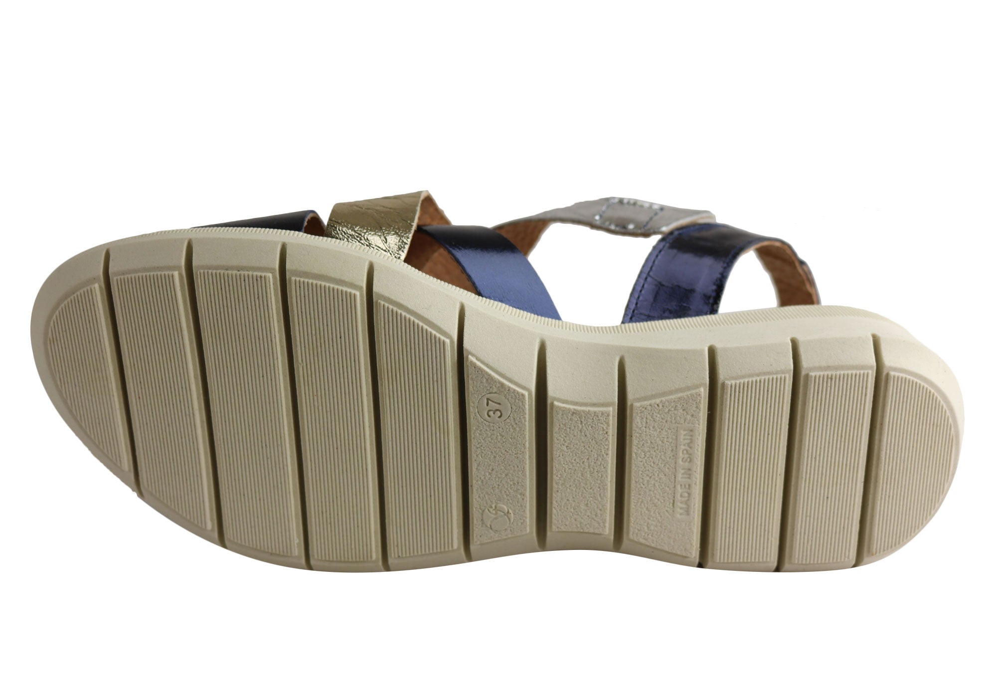 Lola Canales Women's Comfortable Leather Sandals with Shimmer - Handmade in Spain - Perfect for Summer, Beach, and Casual Outings