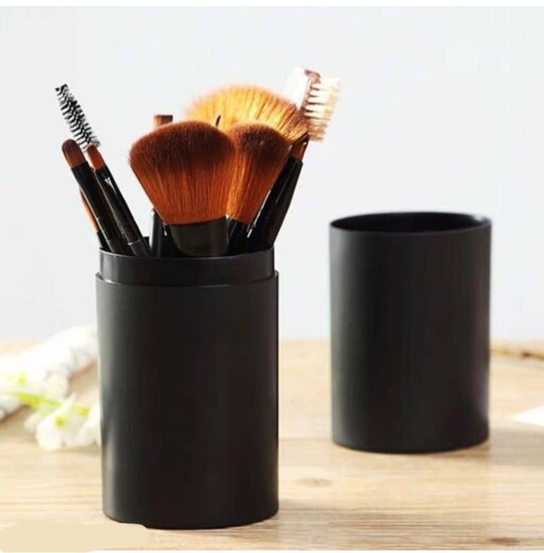 AIR BEAUTY 12-Piece Professional Makeup Brush Set - Foundation, Eyeshadow, Eyebrow, Eyeliner, Blush, Powder, Concealer & Contour Brushes - Perfect for Everyday Makeup, Travel & Professional Use