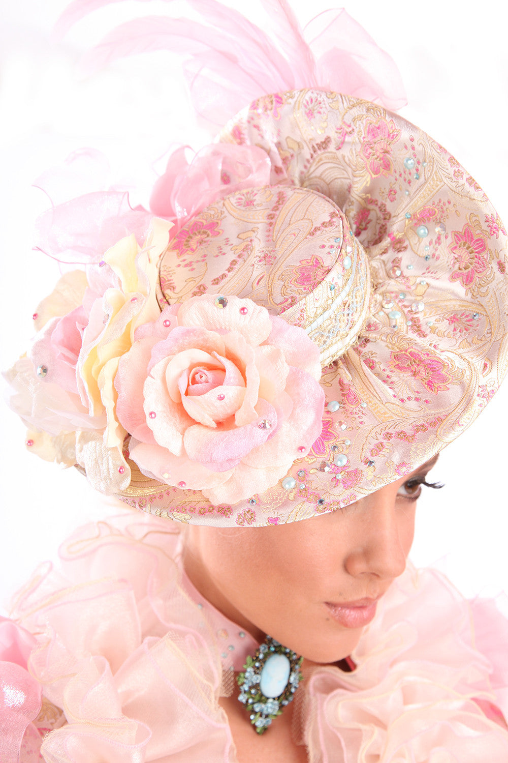 Marie Antoinette Hat - Elegant French Royalty Inspired Headpiece for Women | Perfect for Costume Parties, Historical Reenactments & Theatrical Performances