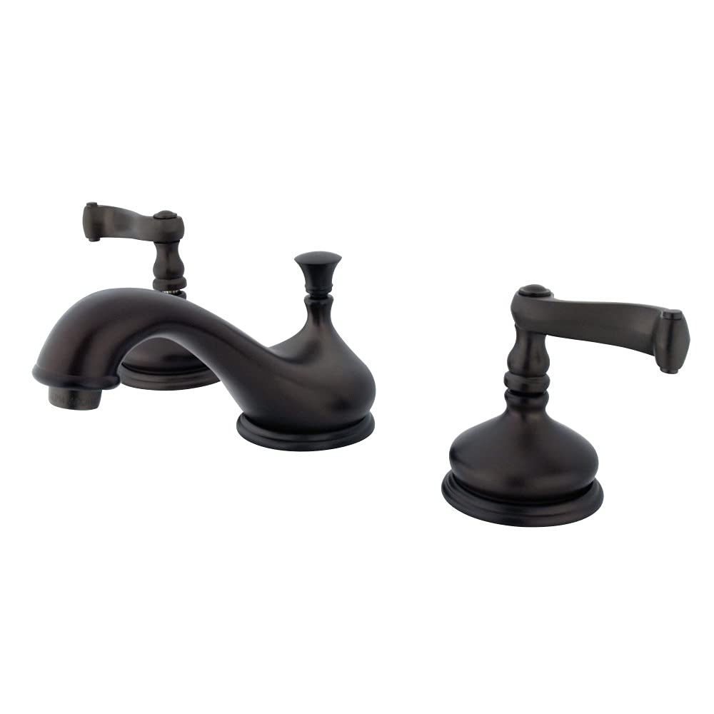 Kingston Brass KS1165FL Royale Widespread Bathroom Faucet - Oil Rubbed Bronze Finish for Vanity Sink, Powder Room & Guest Bathroom