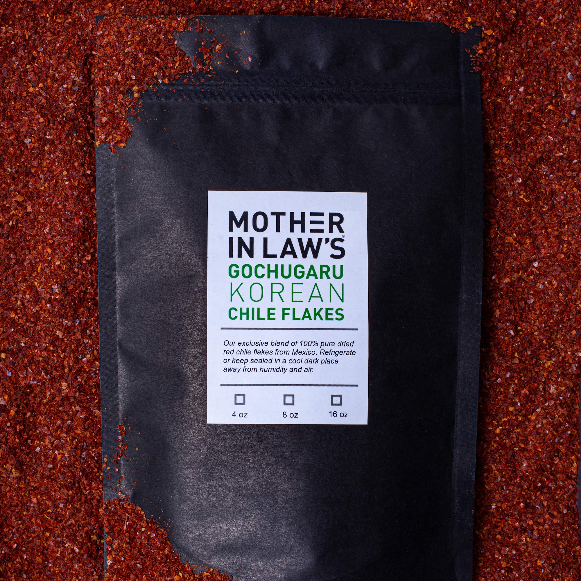 Authentic Korean Gochugaru Chile Flakes - Medium Heat for Kimchi & Spicy Dishes (8oz)