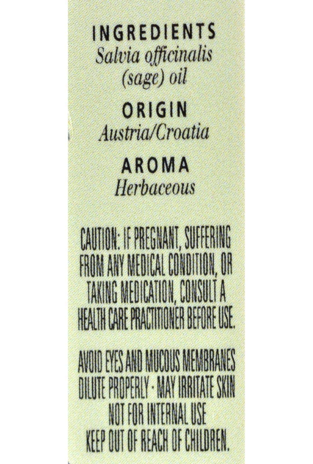 Aura Cacia Essential Oil Sage - 100% Pure & Natural Aromatherapy Oil for Relaxation, Stress Relief & Skin Care - Perfect for Diffusers, Massage & DIY Beauty Products