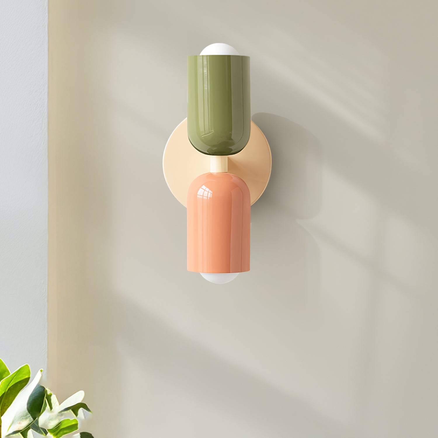 Double Plug In Wall Lamp - Modern USB & Outlet Night Light for Bedroom, Nursery, Hallway - Adjustable Brightness & Energy Efficient