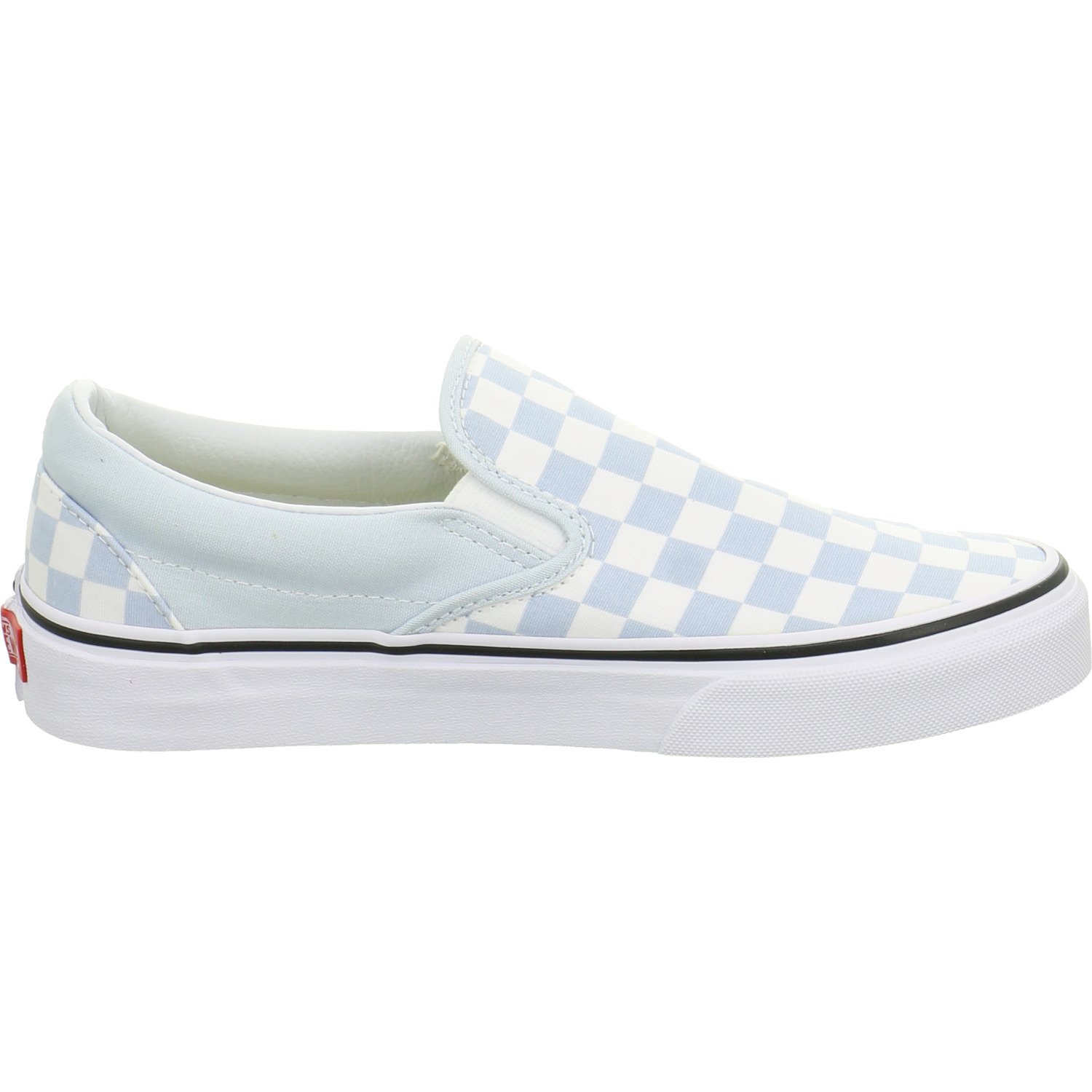 Vans Men's Classic Checkerboard Slip-On Trainers - Blue, Baby Blue & True White - Size 8 | Casual Skate Shoes for Men | Perfect for Skateboarding, Streetwear & Everyday Comfort